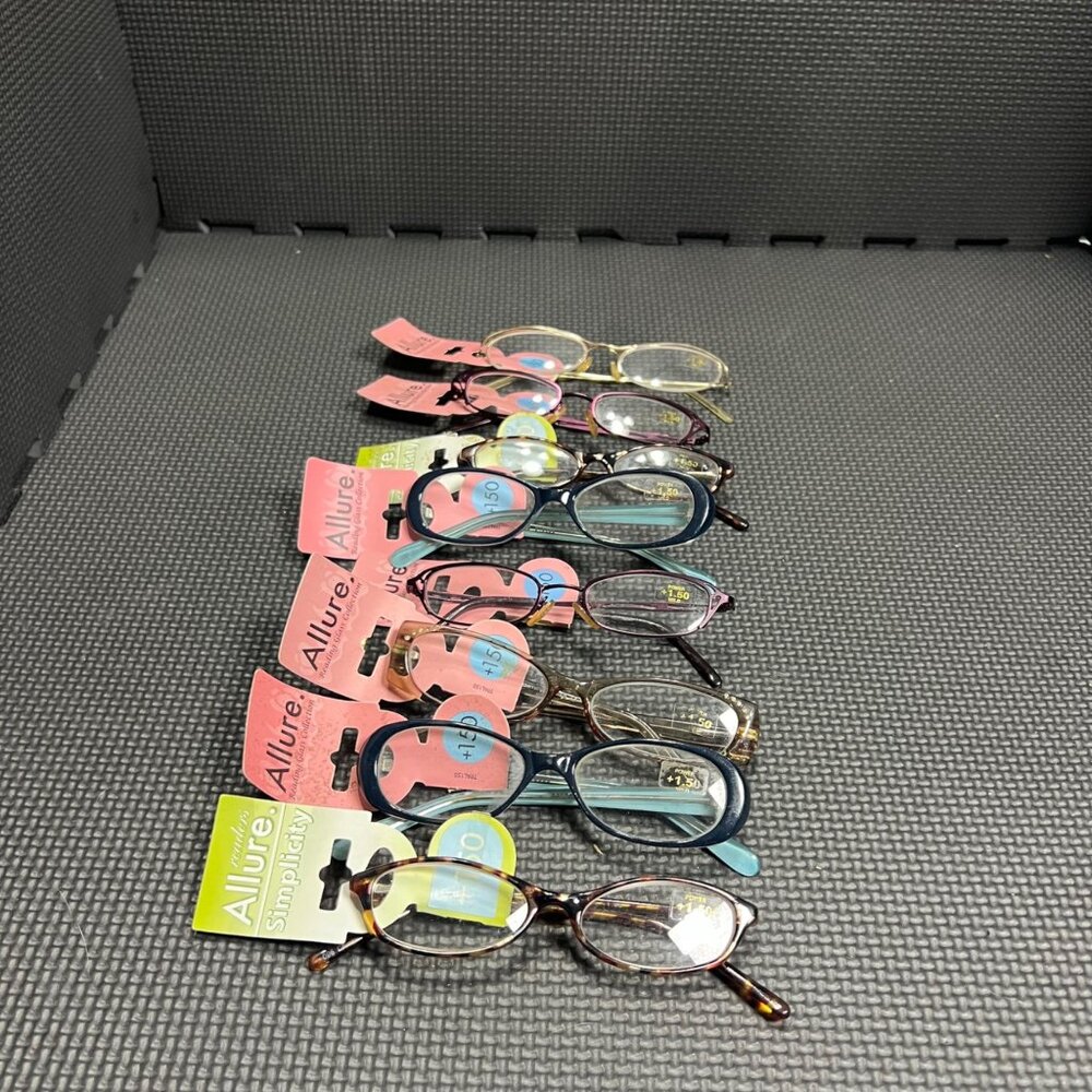 Lot Of 8 Reading Glasses Set +1.50 Power Mixed Colors Stylish Designs Lightweigh - Picture 5 of 5